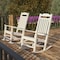 Flash Furniture Winston All-Weather Rocking Chair in White Faux Wood, PK2 2-JJ-C14703-WH-GG - alternate 1